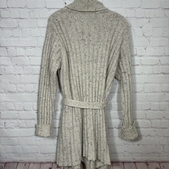 Red Maple Sportswear Belted Cardigan Sweater Womans Large Alpaca Wool Blend - Picture 4 of 9